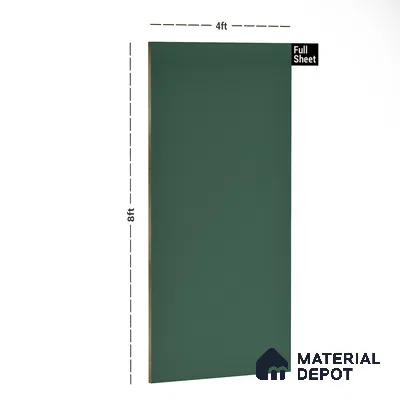 Green Solid Colors Look 9555 SZM 8 ft x 4 ft Matte Finish Decorative Laminate - 1 mm | Suitable for Living Room, Kitchen, Office
