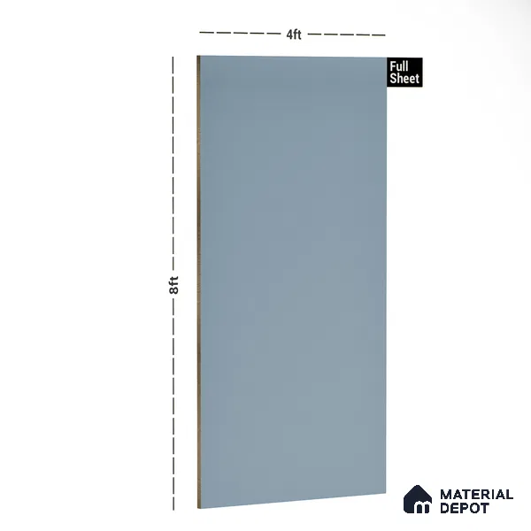 Blue Textured Solid Look SPG 13 8 ft x 4 ft Texture Finish Decorative Laminate - 1 mm | Suitable for TV Unit, Wardrobe, Kitchen Cabinets