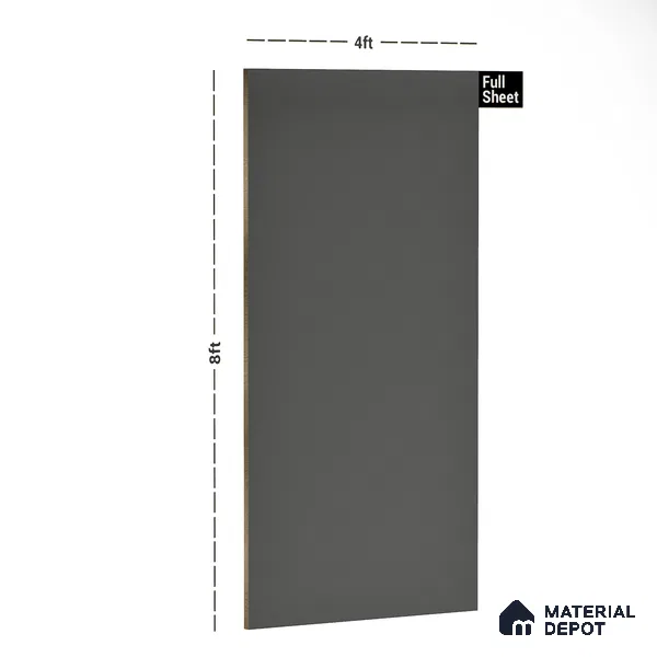 Grey Textured Solid Look SPG 3 8 ft x 4 ft Texture Finish Decorative Laminate - 1 mm | Suitable for TV Unit, Wardrobe, Kitchen Cabinets