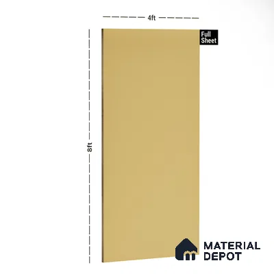 Yellow Textured Solid Look 9554 SED 8 ft x 4 ft Texture Finish Decorative Laminate - 1 mm | Suitable for TV Unit, Wardrobe, Kitchen Cabinets