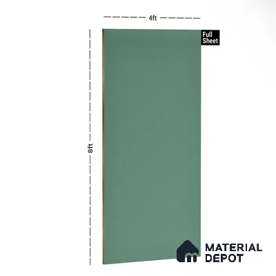 Green Textured Solid Look 9543 SLR 8 ft x 4 ft Texture Finish Decorative Laminate - 1 mm | Suitable for TV Unit, Wardrobe, Kitchen Cabinets