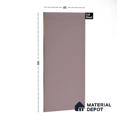 Dusty Mauve Solid Colors Look LM 21729 8 ft x 4 ft High Gloss Finish 6H Anti Scratch Acrylic Laminate - 1.5 mm | Suitable for Living Room, Kitchen, Office