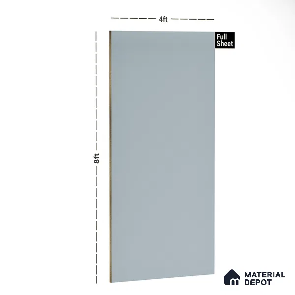 Pale Grey Solid Colors Look LM 21742 8 ft x 4 ft High Gloss Finish 6H Anti Scratch Acrylic Laminate - 1.5 mm | Suitable for Living Room, Kitchen, Office