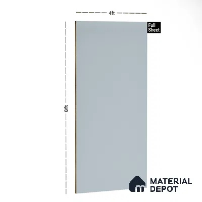 Blue Solid Colors look 2B4705 A 155 Sky Fog 8 ft x 4 ft Matte Finish Decorative Laminate - 1 mm | Suitable for Living Room, Kitchen, Office | Matching Edgeband 1047 from Square 1