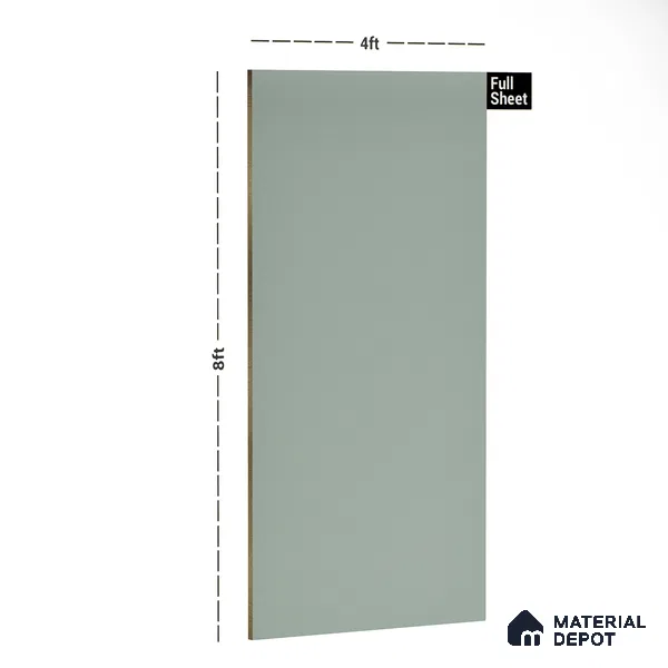 Sage Green Solid Colors Look LM 10851 8 ft x 4 ft Matte Finish Decorative Laminate - 1 mm | Suitable for Living Room, Kitchen, Office