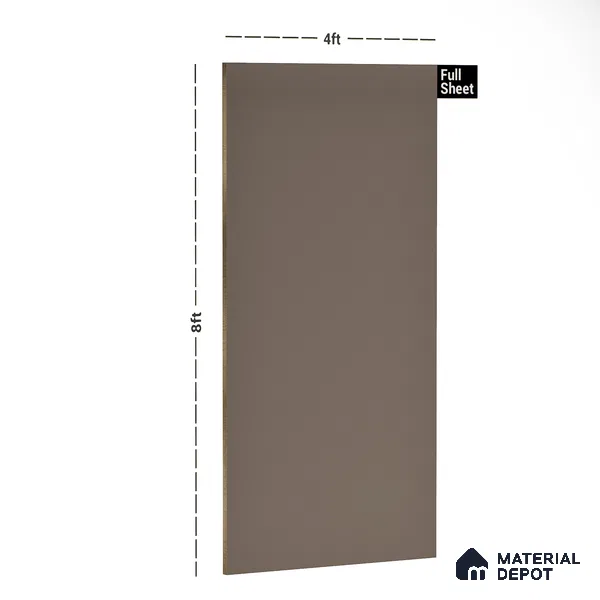 Brown Textured Solid Look LM 10858 8 ft x 4 ft Texture Finish Decorative Laminate - 1 mm | Suitable for TV Unit, Wardrobe, Kitchen Cabinets
