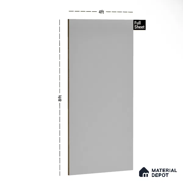 Ash Grey Solid Colors Look LM 10982 8 ft x 4 ft Suede Finish Decorative Laminate - 1 mm | Suitable for Living Room, Kitchen, Office