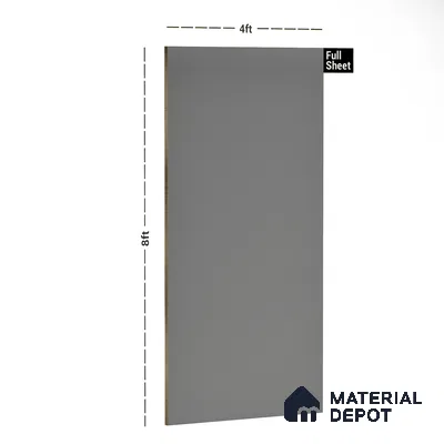 Grey Solid Colors Look LM 10983 8 ft x 4 ft Suede Finish Decorative Laminate - 1 mm | Suitable for Living Room, Kitchen, Office