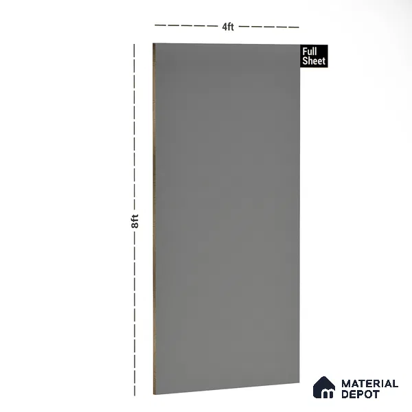 Grey Solid Colors Look LM 10983 8 ft x 4 ft Suede Finish Decorative Laminate - 1 mm | Suitable for Living Room, Kitchen, Office