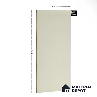 Pale Ivory Solid Colors Look LM 10984 8 ft x 4 ft Suede Finish Decorative Laminate - 1 mm | Suitable for Living Room, Kitchen, Office
