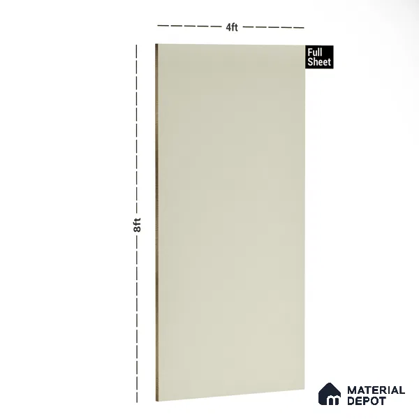 Pale Ivory Solid Colors Look LM 10984 8 ft x 4 ft Suede Finish Decorative Laminate - 1 mm | Suitable for Living Room, Kitchen, Office