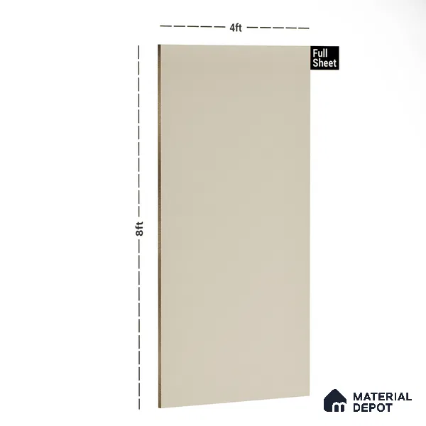 Beige Solid Colors Look LM 10986 8 ft x 4 ft Suede Finish Decorative Laminate - 1 mm | Suitable for Living Room, Kitchen, Office