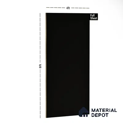 Charcoal Black Solid Colors Look LM 10989 8 ft x 4 ft Suede Finish Decorative Laminate - 1 mm | Suitable for Living Room, Kitchen, Office
