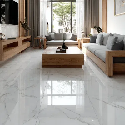 Closeup application image of Living Room Tiles