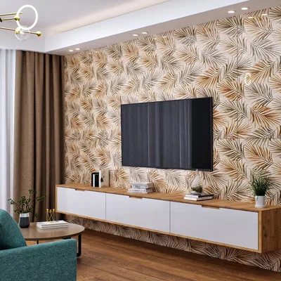 Closeup application image of Living Room Wall Tiles