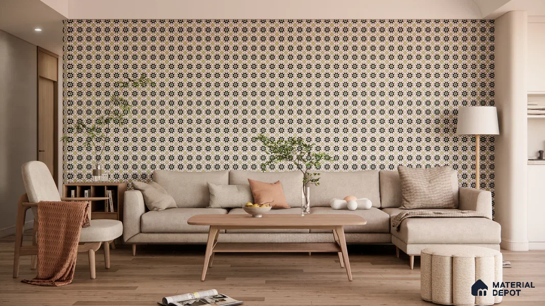 Subway Wooden Wall & Floor Tile TL 05233 I Edge Craft Thunder Taupe Square Edge 20 x 4 inch Vitrified Matte Finish - 8 mm | Random Design | Suitable for Accent / Feature Walls, Bathroom, Kitchen Wall & Backsplashes