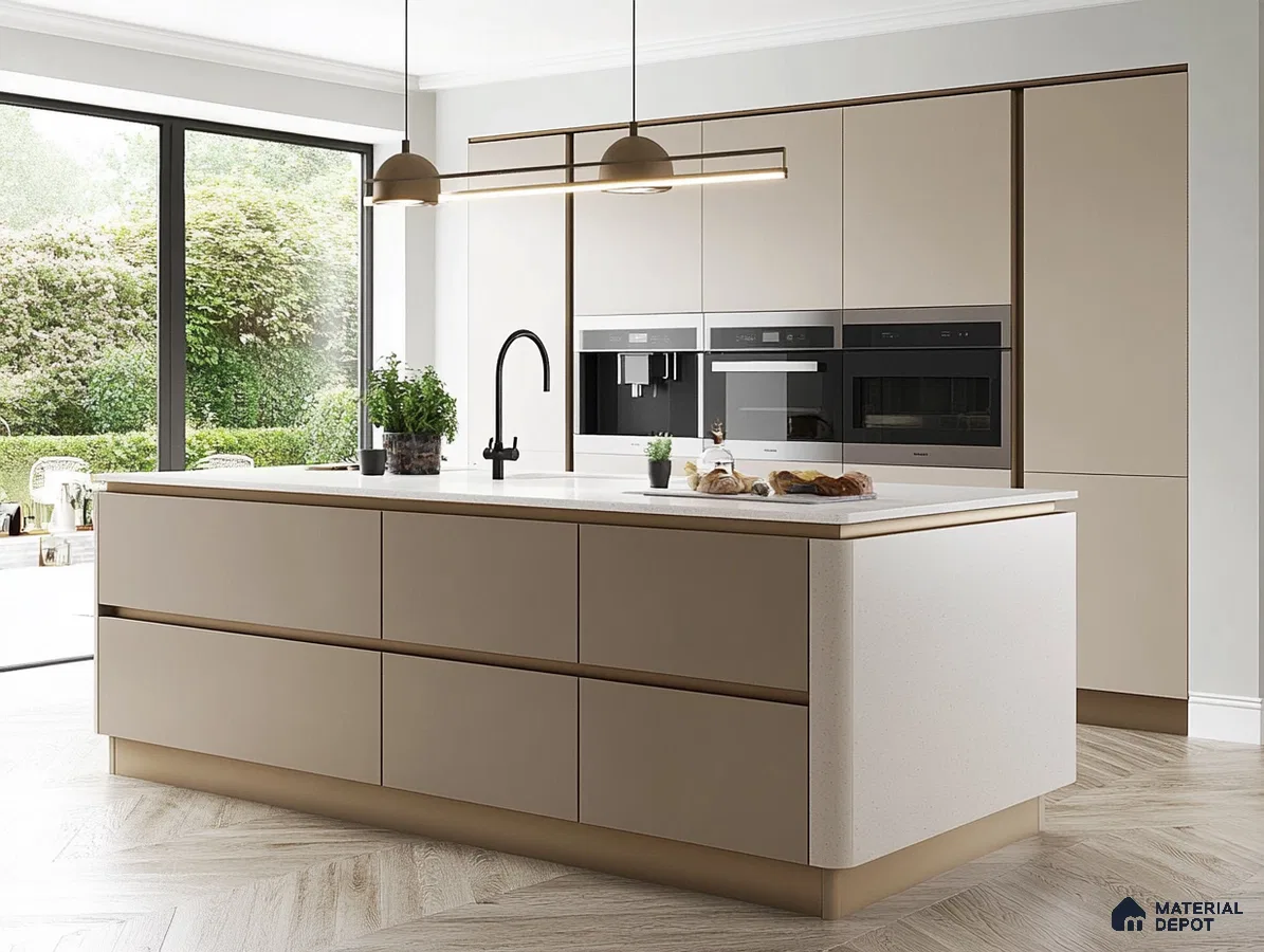 Luxurious Beige Kitchen with Modern Aesthetic | Material Depot