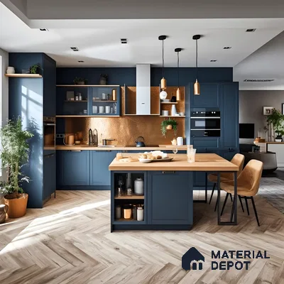 Luxurious Kitchen With Gold Accents | Material Depot