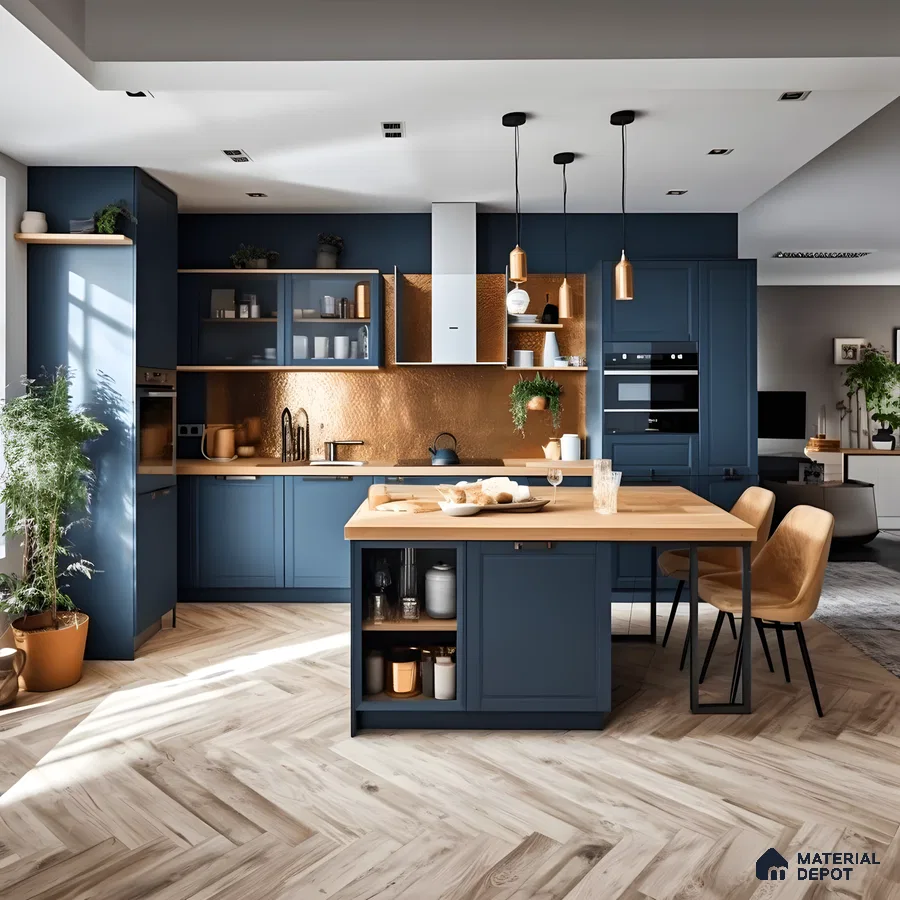 Luxurious Kitchen With Gold Accents | Material Depot