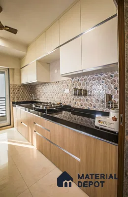 Luxurious Kitchen With Hexagonal Tiles | Material Depot