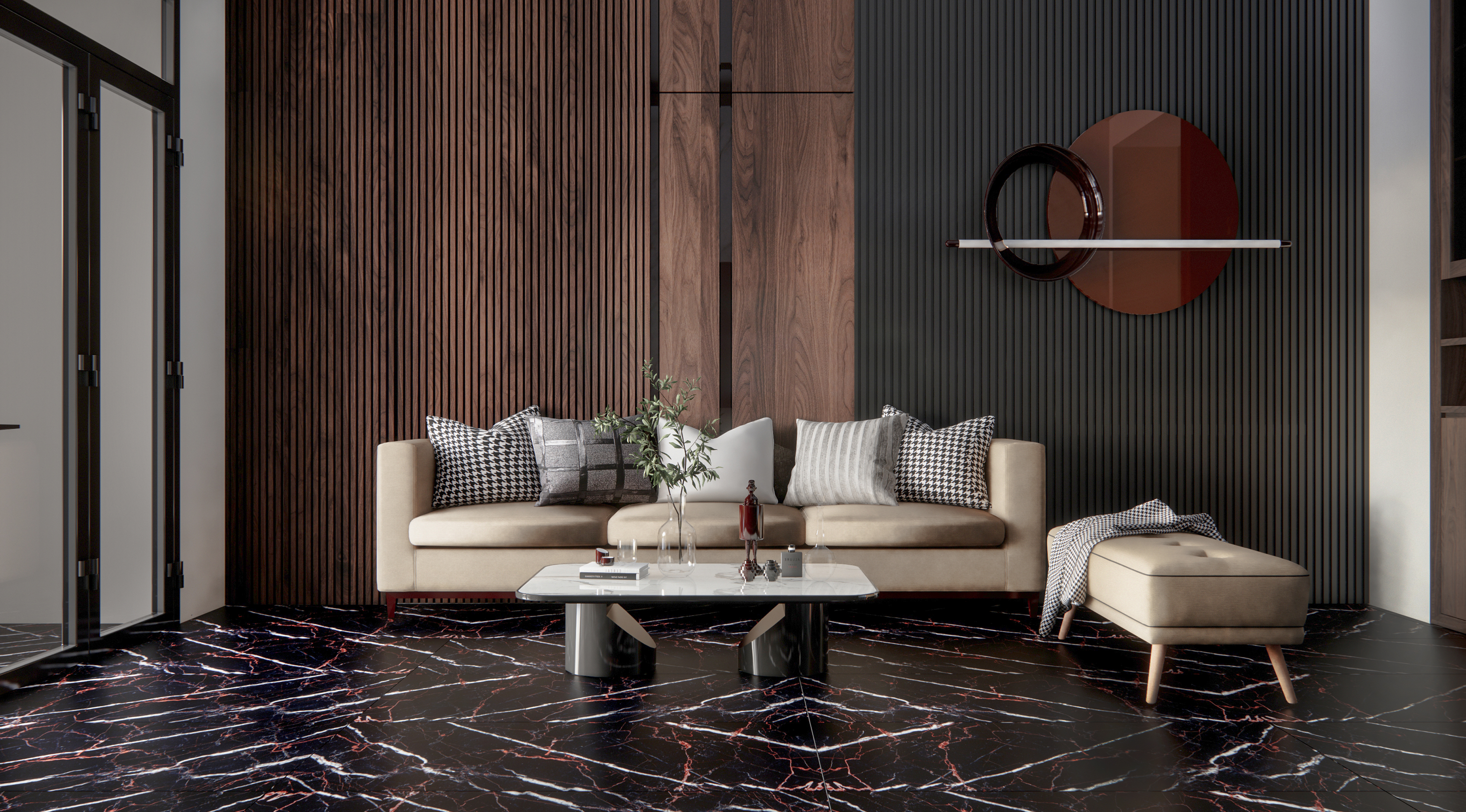 TL 08665 Black 4 ft x 2 ft Matte Finish Vitrified Floor & Wall Tile - 9 mm