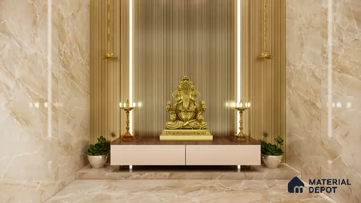 Brown Marble Floor & Wall Tile TL 06708 Gravier Serene Beige 2 ft x 4 ft Vitrified Glossy Finish - 9 mm | 8 Random Design | Suitable for Living Room, Bedroom, Bathroom
