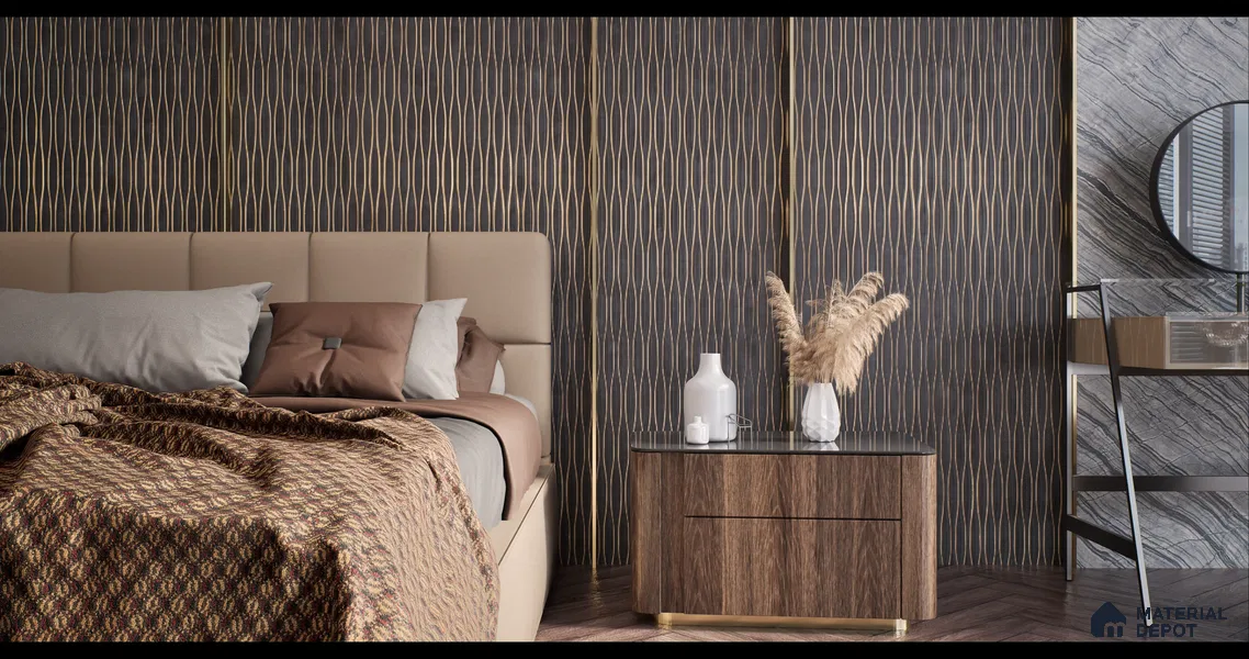 Wooden Look LM 01239 8 ft x 4 ft Texture Finish Decorative Laminate - 1 mm | Suitable for TV Unit, Wardrobe, Kitchen Cabinets
