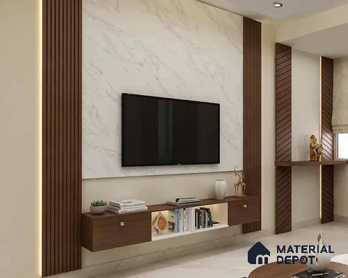 Contemporary Marble TV Unit