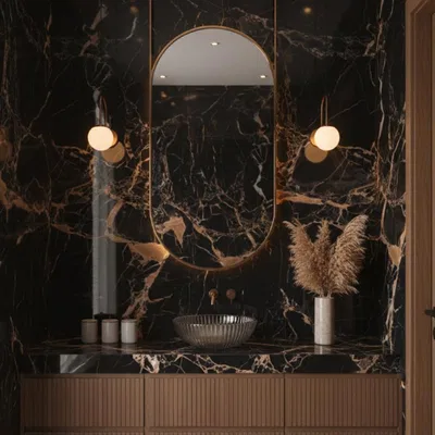Closeup application image of Classic Marble Tiles