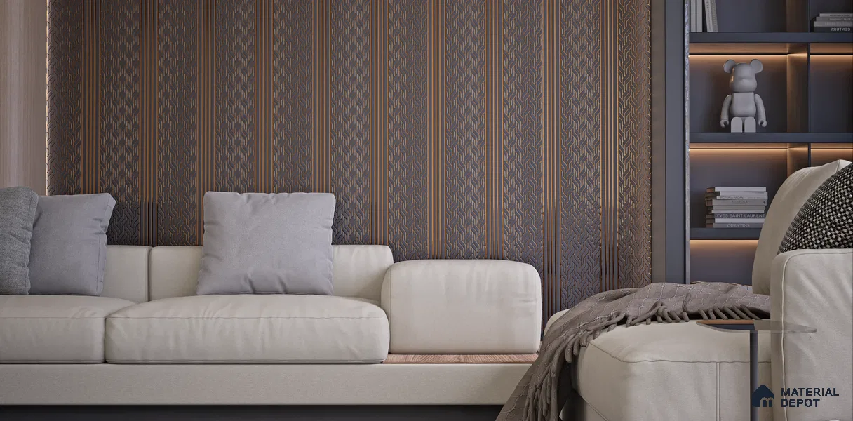 LM 01241 LM 01241 Charcol Foil 8 ft x 4 ft Matte Finish Metal Series Series Decorative Laminate - 1 mm | Suitable for Living Room, Kitchen, Office