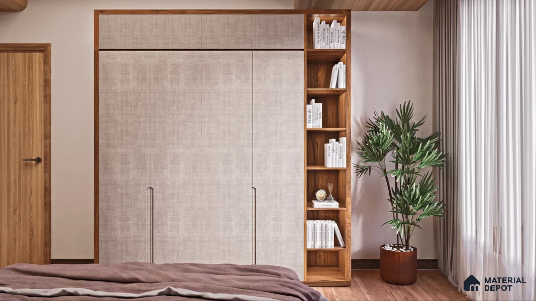 Blue Fabric Look LM 24407  8 ft x 4 ft Texture Finish Decorative Laminate - 1 mm | Suitable for TV Unit, Wardrobe, Kitchen Cabinets