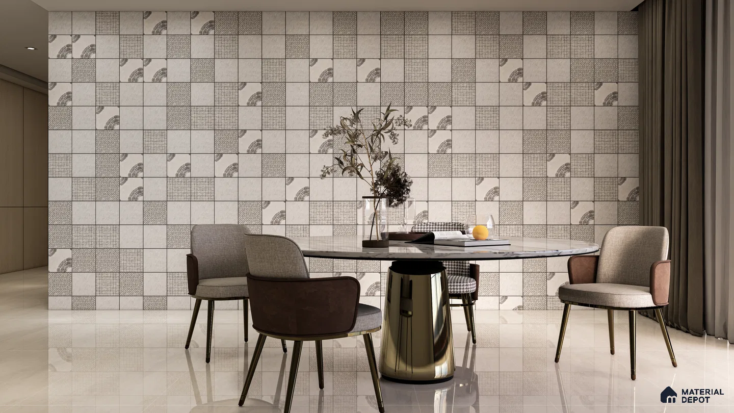 Minimalist Ethnic-Inspired Wall Tiles for Dining Areas | Material Depot