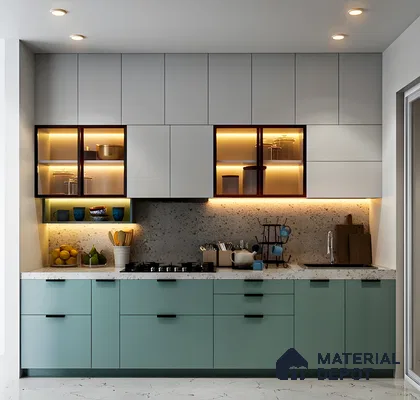 Minimalist Kitchen With Terrazzo Backsplash | Material Depot