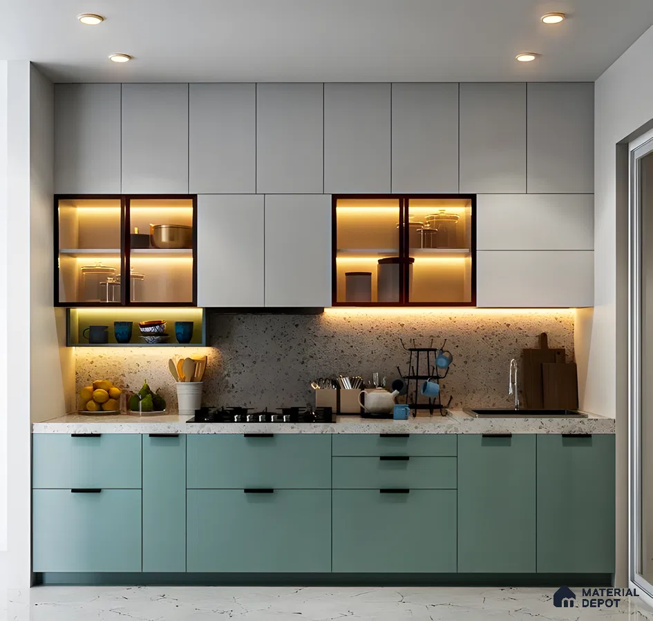 Minimalist Kitchen With Terrazzo Backsplash | Material Depot