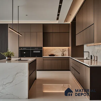 Minimalist Modern Kitchen with Ambient Lighting | Material Depot