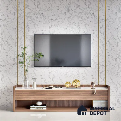 LM 16582 Frosty White 8 ft x 4 ft Matte Finish Decorative Laminate - 0.8 mm | Suitable for Living Room, Kitchen, Office