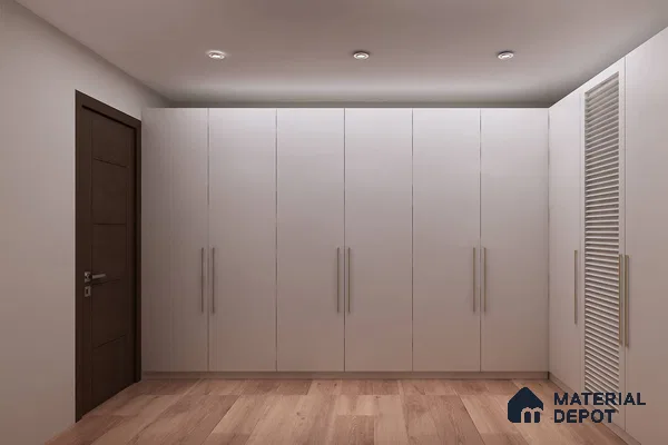 Modern 11-Door Wardrobe with Mirror