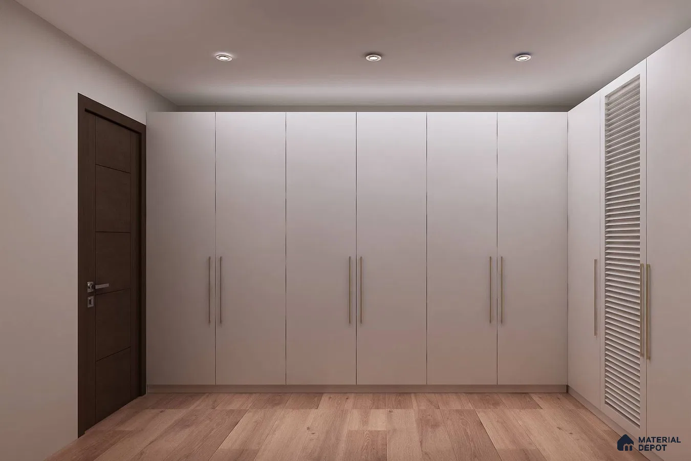 Modern 11-Door Wardrobe with Mirror