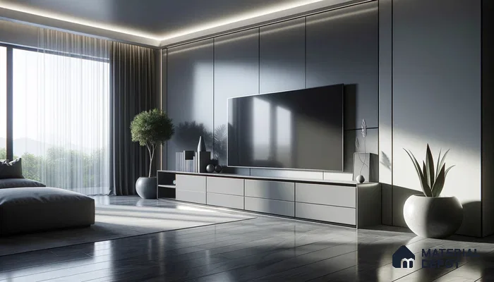 Modern Abode with Lustrous Finishes and Striking Monochromatic Palette | Material Depot