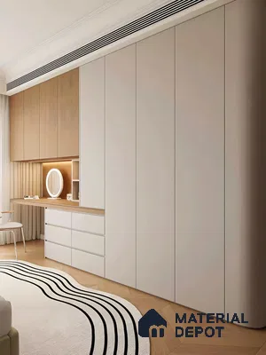 Modern and Neutral Tone Wardrobe Design | Material Depot