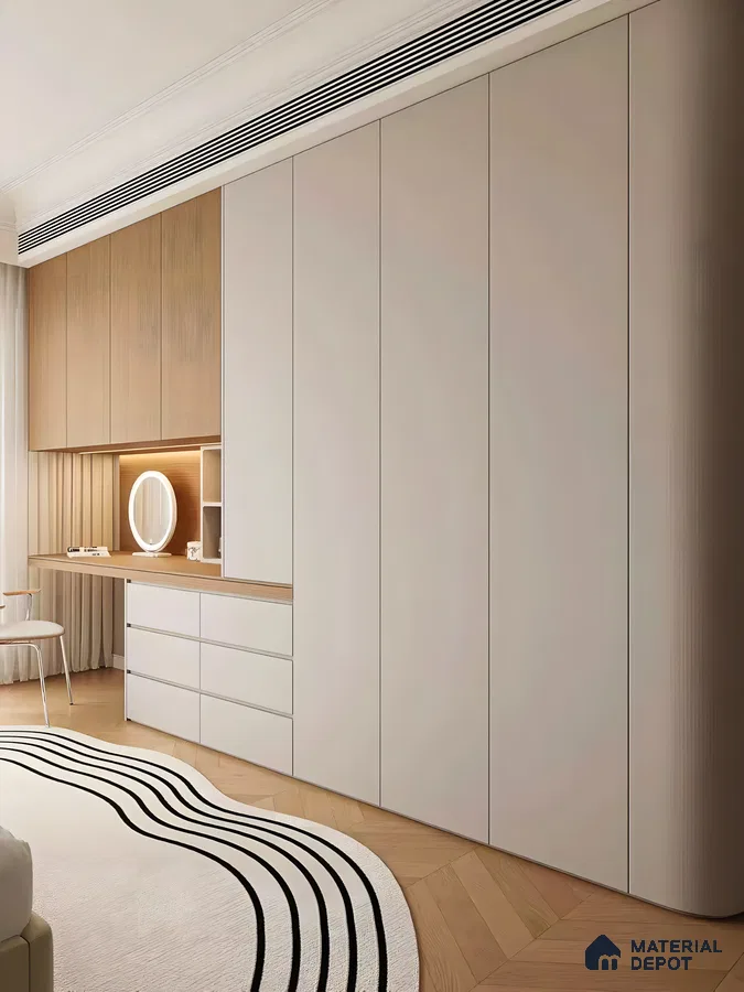 Modern and Neutral Tone Wardrobe Design | Material Depot