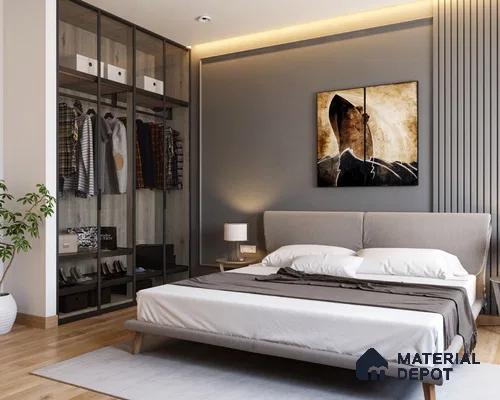 Floor-to-Ceiling Swing Wardrobe - Modern Elegance.