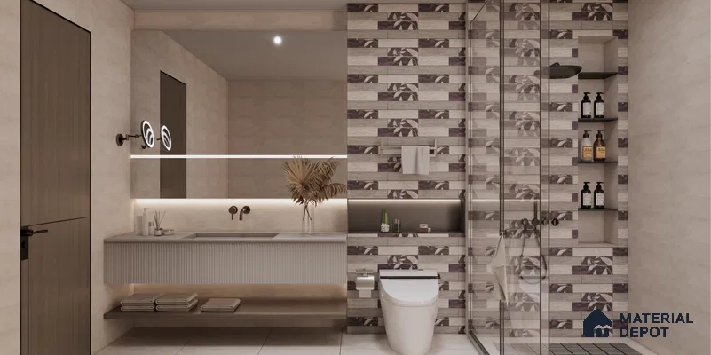 TL 01571 Grey 12 x 18 Inch Sugar Finish Random High Depth Elevation Ceramic Wall Tile - 8 mm