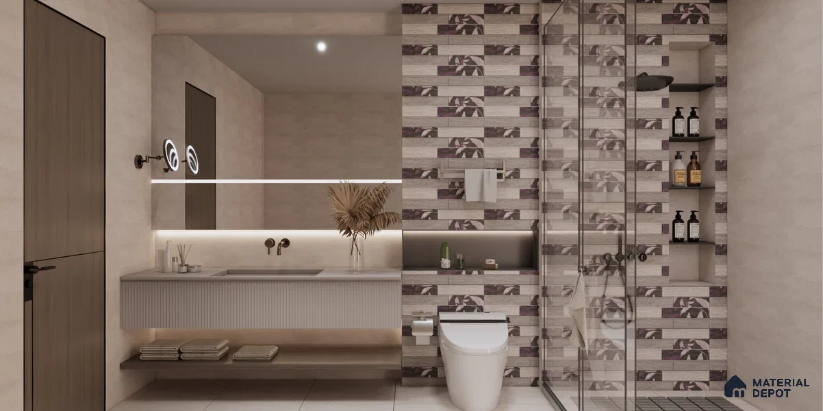 TL 01571 Grey 12 x 18 Inch Sugar Finish Random High Depth Elevation Ceramic Wall Tile - 8 mm