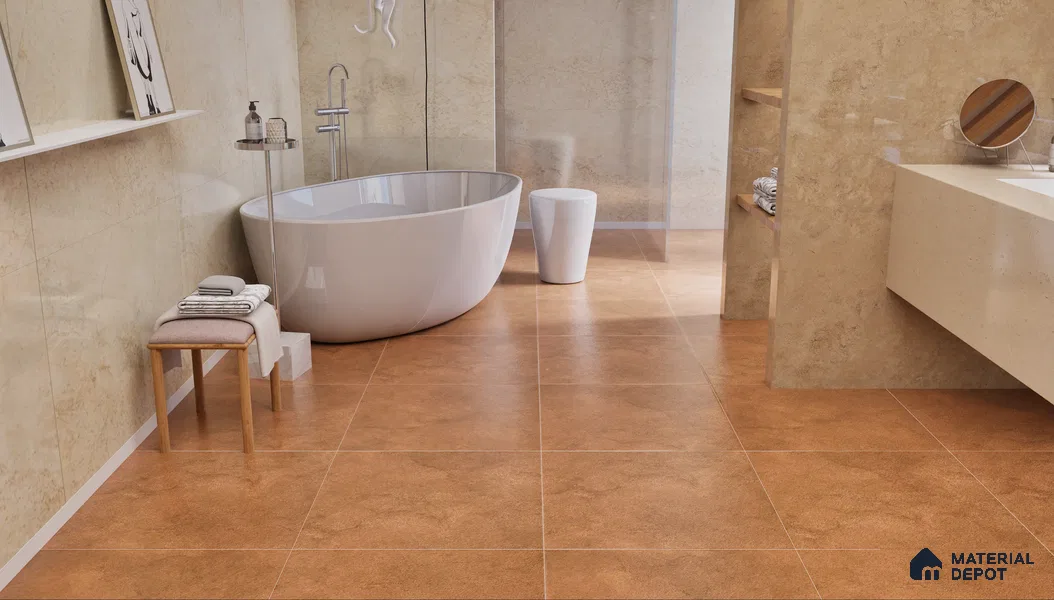 Stone Floor Tile TL 01056 Orio Qura 2 ft x 2 ft Matte Finish Vitrified Tile - 9 mm | Suitable For Bathroom, Terrace & Balcony