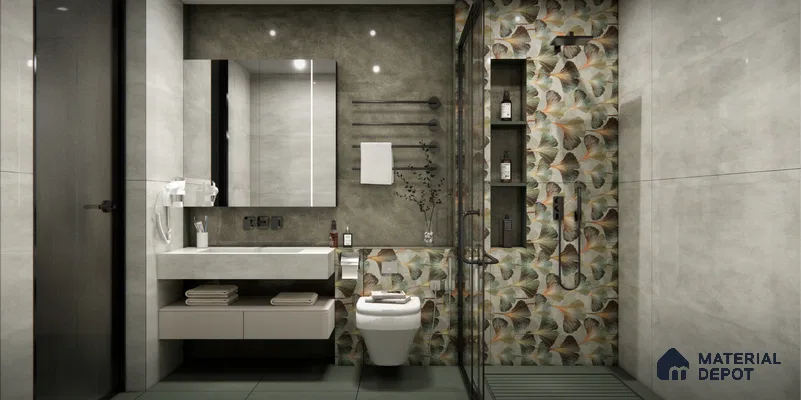 Tropical Wall Tile TL 05524 C Prestige Majestic Jade Decor 2 ft x 4 ft Vitrified High Gloss Finish - 9 mm | Suitable for Bathroom, Accent/Feature Wall, Foyer