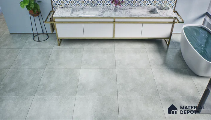 Cement Wall & Floor Tile TL 04672 G Nimbus Roman stone washed/weathered Surface 2 ft x 2 ft Porcelain Matte Finish 8 mm | Suitable for Living Room, Bedroom, Bathroom, Kitchen & Balcony
