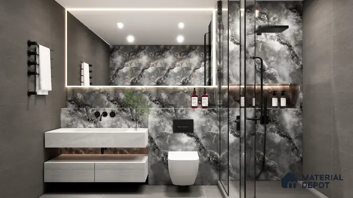 Stone Floor & Wall Tile | TL 01171 Zett Graffiti 4 ft x 2 ft Matte Finish Digital Vitrified Tile - 9 mm | Suitable For Living Room, Bedroom, Dining Area