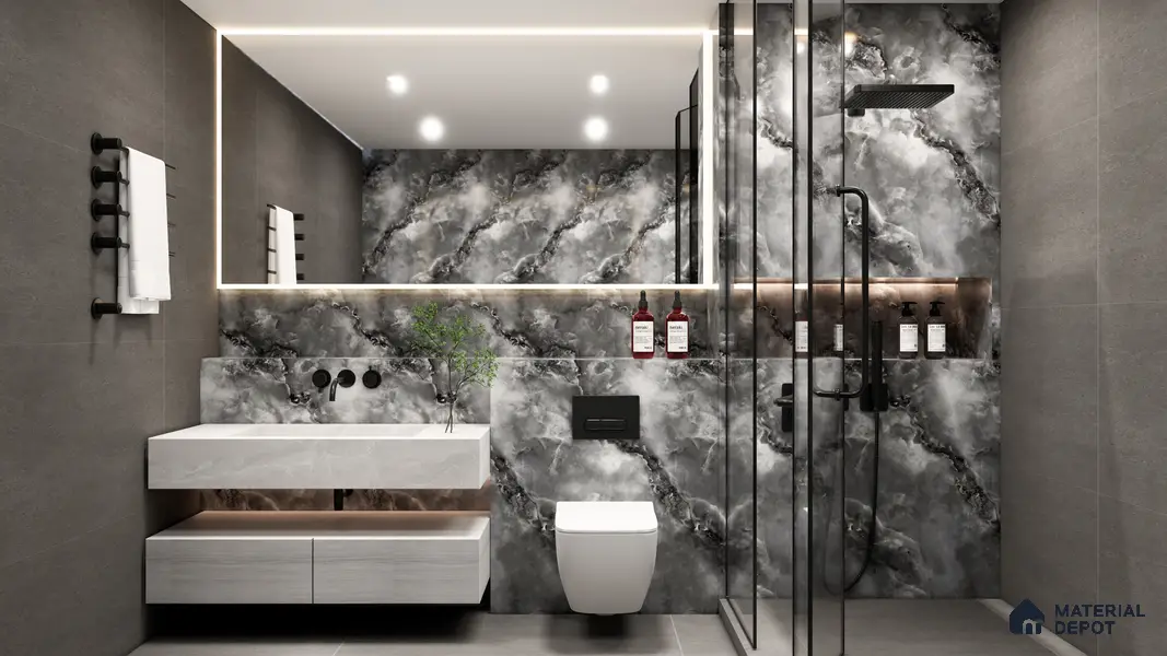 Stone Floor & Wall Tile | TL 01171 Zett Graffiti 4 ft x 2 ft Matte Finish Digital Vitrified Tile - 9 mm | Suitable For Living Room, Bedroom, Dining Area