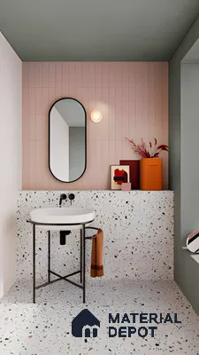 Modern Bathroom with Terrazzo Accents | Material Depot
